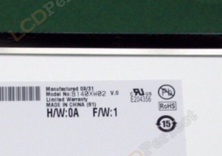 Original B140XW02 V0 AUO Screen Panel 14" 1366*768 B140XW02 V0 LCD Display