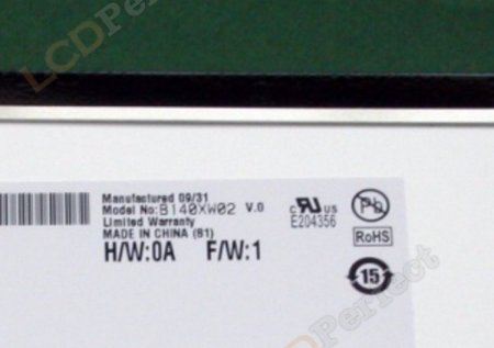 Original B140XW02 V0 AUO Screen Panel 14" 1366*768 B140XW02 V0 LCD Display