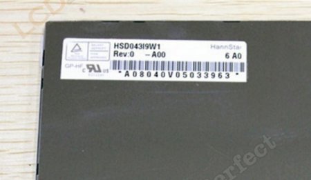 Original HSD043I9W1-A00 HannStar Screen Panel 4.3" 480*272 HSD043I9W1-A00 LCD Display