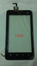 Original Touch Screen Panel Digitizer Handwritten Screen Panel Panel with front Cover Repair Replacement for ZTE U960