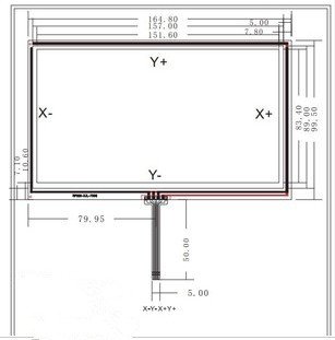 165mmx100mm Touch Screen Panel 7 Inch Touch Screen Panel for GPS Car DVR Navigator