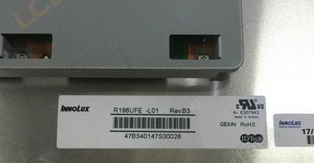 Original R196UFE-L01 Innolux Screen Panel 19.6" 1600*1200 R196UFE-L01 LCD Display