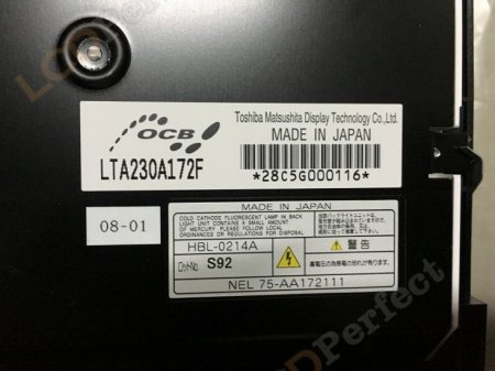 Orignal Toshiba 23-Inch LTA230A172F LCD Display 1280x768 Industrial Screen