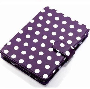 PU Leather Case Cover Fashionable lovely POLKA DOT Pouch For Amazon Kindle Paperwhite/Kindle 4