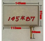 6.1 inch Touch Screen Panel 145x87mm for GPS Navigator LCD Monitor Car DVR