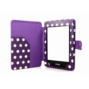 PU Leather Case Cover Fashionable lovely POLKA DOT Pouch For Amazon Kindle Paperwhite/Kindle 4