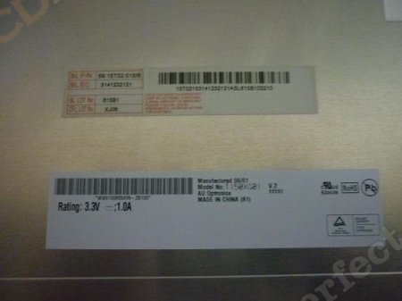 Original T150XG01 V2 AUO Screen Panel 15" 1024*768 T150XG01 V2 LCD Display