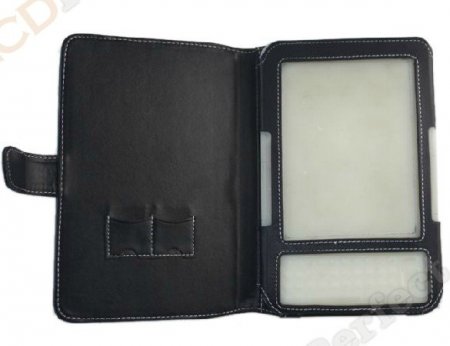 PU Leather Black Book Style Case Cover For Amazon Kindle Keyboard 3G