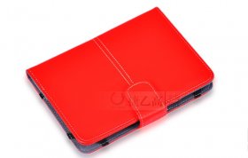 PU Leather Red 7 Inch Folio Case Cover For Google Nexus 7 Asus Tablet