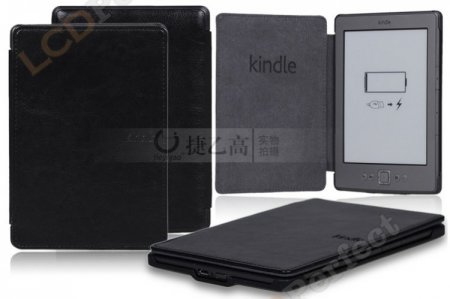 PU Leather Book Style Case Cover For Amazon Kindle 4/5