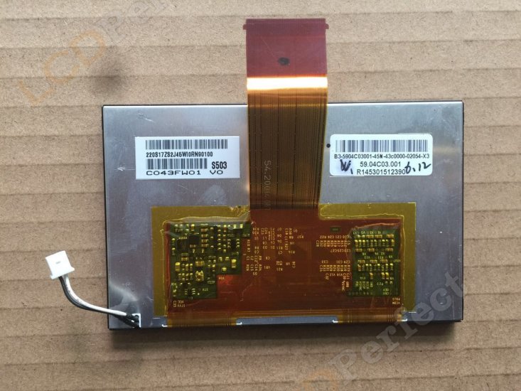 Original C043FW01 V0 AUO Screen Panel 4.3\" 480*234 C043FW01 V0 LCD Display