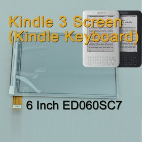 50pcs X E-ink Screen Panel PVI ED060SC7 Replacement for Ebook reader Amazon Kindle 3 K3 Kindle Keyboard D00901 Free Shipping by Express shipping