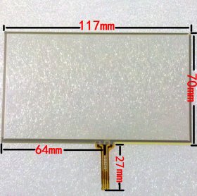 New Small 5 inch Touch Screen Panel 117mmx70mm for MP4 GPS Navigator