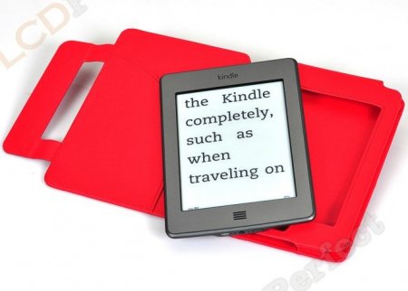 PU Leather Book Style Case Magnetic Clasp For Amazon Kindle Touch Kindle Paperwhite