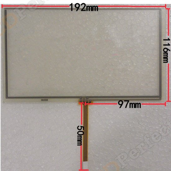 8 inch Touch Screen Panel 192x116mm for GPS Navigator Car DVR LCD Monitor