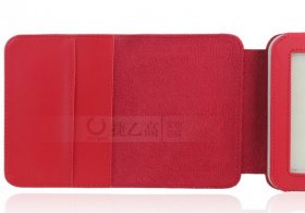 Red PU Leather Book Style Case Cover For Amazon Kindle 3
