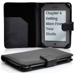 Black Leather Book Style Marware ATLAS Folio Case Cover For Amazon Kindle Touch