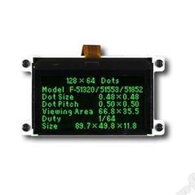 Original F-55472GNFQJ-LG-ADN Kyocera Screen Panel 2.8\" 128*64 F-55472GNFQJ-LG-ADN LCD Display