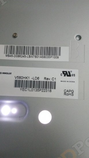 Original V580HK1-LD6 Innolux Screen Panel 58\" 1920*1080 V580HK1-LD6 LCD Display