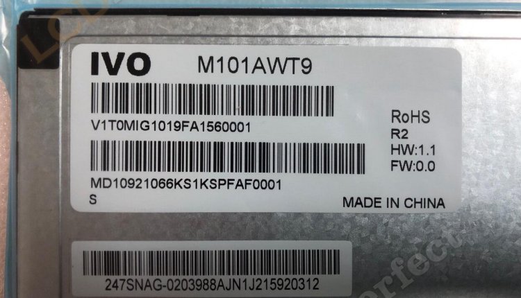 Original IVO 10.1-Inch M101AWT9 R2 LCD Display 1024×600 Industrial Screen
