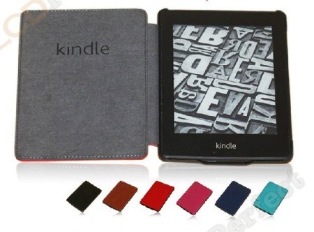 PU Leather Book Style Case Cover Magnetic Smart For Amazon kindle paperwhite