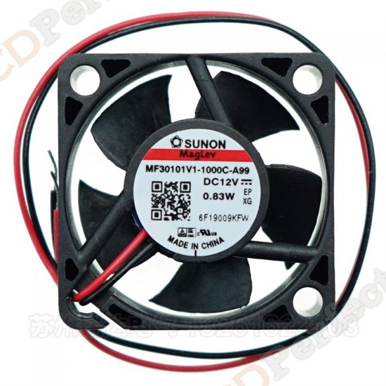 Original SUNON MF30101V1-1000C-A99 Cooling Fan DC 12V 0.83W 2-wires MF30101V1-1000C-A99 Fans