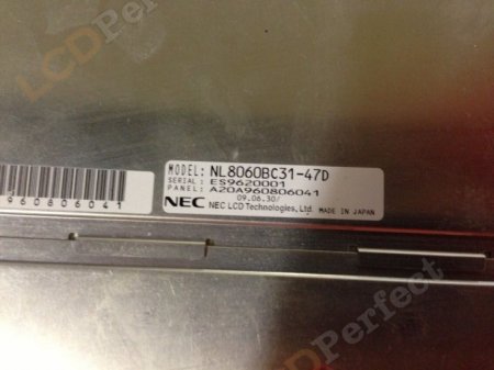 Original NL8060BC31-47D NEC Screen Panel 12.1" 800X600 NL8060BC31-47D LCD Display