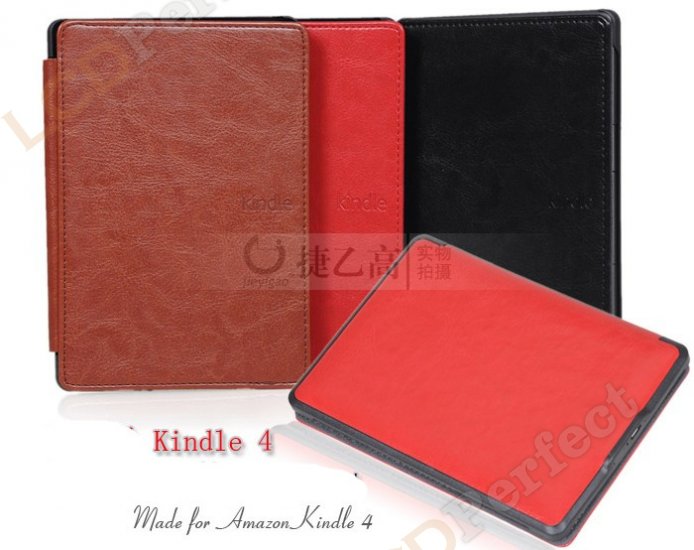 PU Leather Book Style Case Cover For Amazon Kindle 4/5