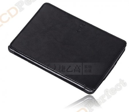 Black Red Leather Business Style Case Cover For Amazon Kindle Touch