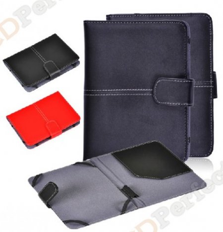 PU Leather Book Style Case Cover With Buckle For Amazon Kindle Touch