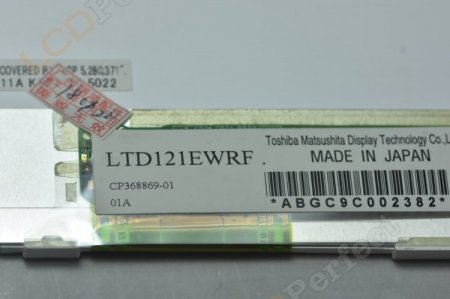Original LTD121EWRF Toshiba Screen Panel 12.1" 1280x800 LTD121EWRF LCD Display