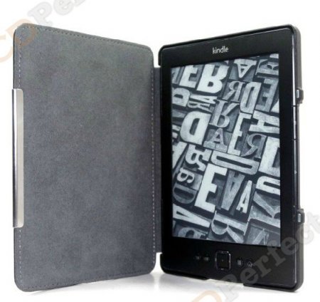 Leather Smart Case Cover Magnetic Buckle Standar For Amazon Kindle 4/5