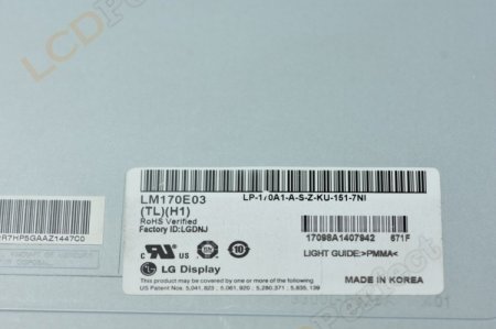 Original LM170E03-TLH1 LG Screen Panel 17.0" 1280x1024 LM170E03-TLH1 LCD Display