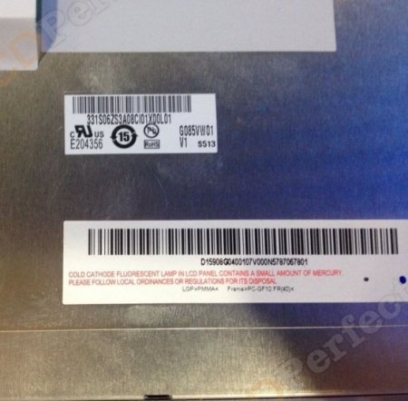 Original G085VW01 V1 AUO Screen Panel 8.5" 800*480 G085VW01 V1 LCD Display