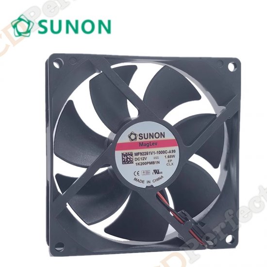 Original SUNON MF92251V1-1000C-A99 Cooling Fan DC 12V 1.68W 2-wires MF92251V1-1000C-A99 Fans