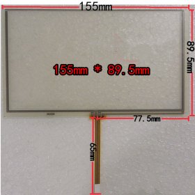 New 6.5 inch Touch Screen Panel 155x90mm Universal Touch Screen Panel for GPS Navigation Car DVD