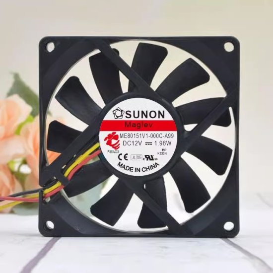 (image for) Original SUNON ME80151V1-000C-A99 Cooling Fan DC 12V 0.16A 3-wires ME80151V1-000C-A99 Fans